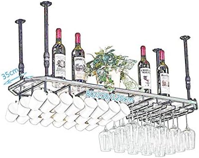 Rustic Bronze Wine Rack with Adjustable Glass Holder