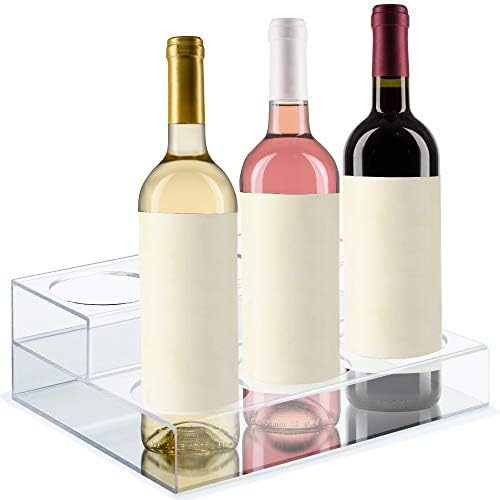 Srenta 6-Bottle Acrylic Wine Display Riser with 2 Tiers