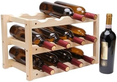 OXOAMP Freestanding 3-Tier Wine Rack with 12 Bottle Capacity