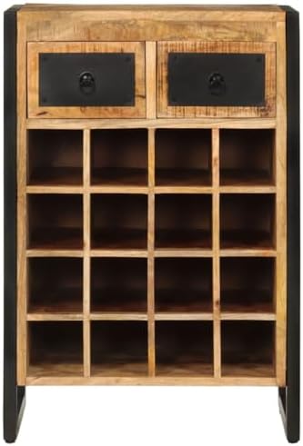 vidaXL Solid Mango Wood Wine Rack for 16 Bottles