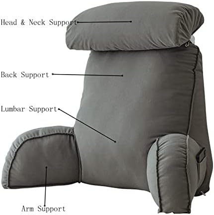 SARUEL Reading Pillow with Arm Support and Detachable Neck Roll 1