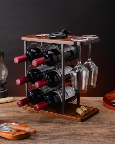 Modern Minimalist Spiral Wine Rack - 6 Bottle Holder