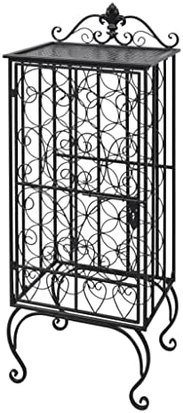 BUKSCYJS 28-Bottle Metal Wine Rack for Kitchen and Bar