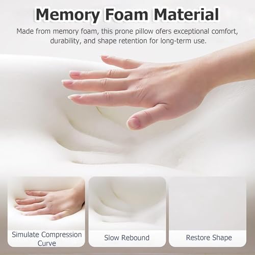 JYHHCYS Memory Foam Prone Pillow for Reading and Sleeping