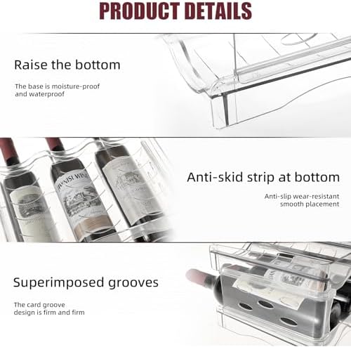 YENXIKU 2 Tier Wine Rack for Countertop and Fridge