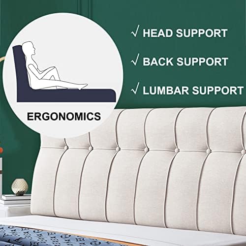 Large Bolster Headboard Pillow with Removable Cover