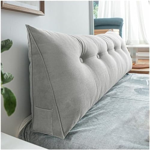 Headboard Wedge Pillow with Removable Cover - Smoke Gray 80cm315in