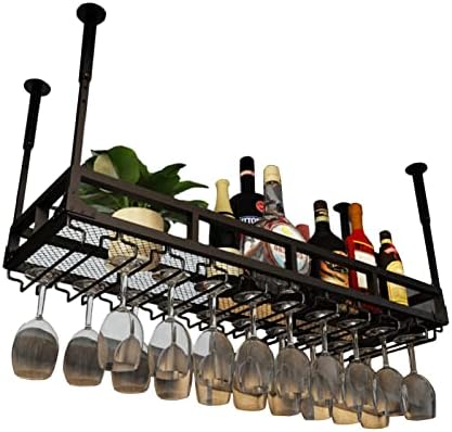 ZJDYDY Hanging Wine Rack - Adjustable Metal Holder for Bars and Kitchens