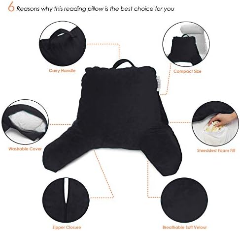 Nestl Reading Pillow with Laptop Desk - Black