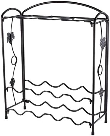 FINANCIALLY LIT LKOP Black U-Shaped Wine Rack