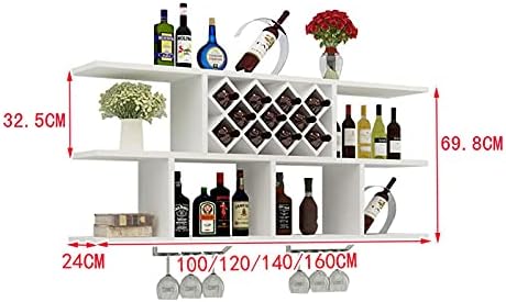 Suuim Wall-Mounted Wine Rack with Glass Hangers 1