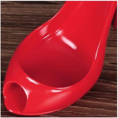 Red Freestanding Wine Rack with High Heel Design