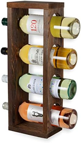 Rustic State Walnut Tabletop Wine Rack - 2 Pack Hold 8 Bottles