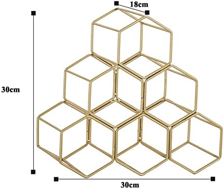 ZJYWMM 6-Bottle Freestanding Wine Rack - Gold