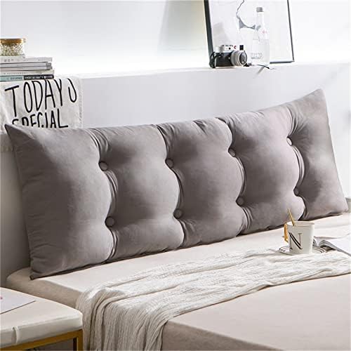 ZZYK Soft Reading Bed Rest Pillow Large Bolster - Grey 47