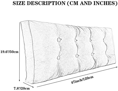 ZZYK Soft Reading Bed Rest Pillow Large Bolster - Grey 47
