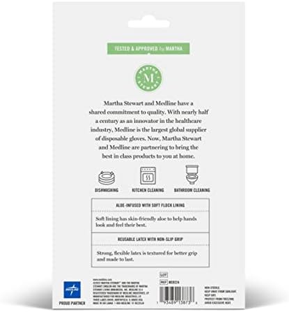 Martha Stewart Medline Aloe Cleaning Gloves Reusable