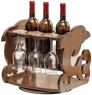 OXOAMP Freestanding Wine Rack with Rotating Design