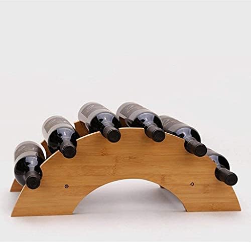 Bamboo Wine Rack 6 Bottles Countertop Storage
