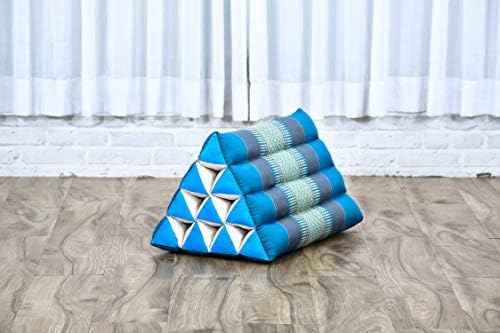 Leewadee Thai Triangle Cushion - Light Blue 20 x 13 x 13 Inches