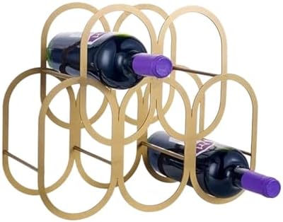 OXOAMP Freestanding Metal Wine Rack Gold