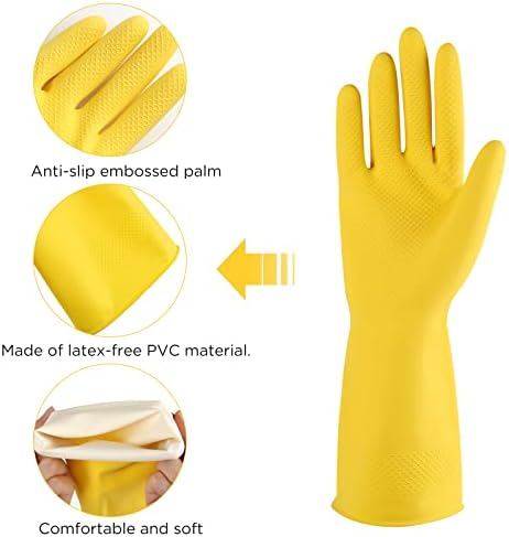 IUCGE Rubber Cleaning Gloves 3 or 6 Pairs