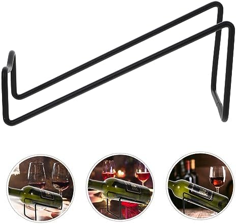 Luxshiny 2PCS Metal Wine Rack for Home Kitchen Display Storage