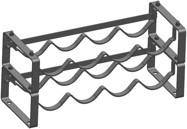 Sturdy 2 Tier Tabletop Wine Rack Metal