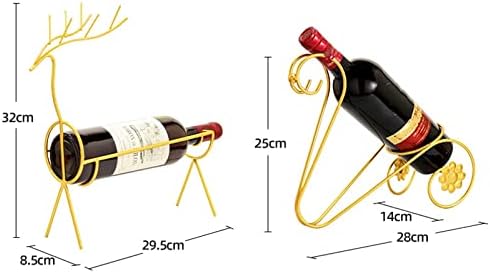 Modern Minimalist Wine Rack with Deer Gold Finish
