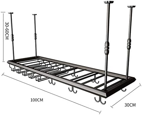 Adjustable Height Metal Wine Glass Frame Ceiling Rack