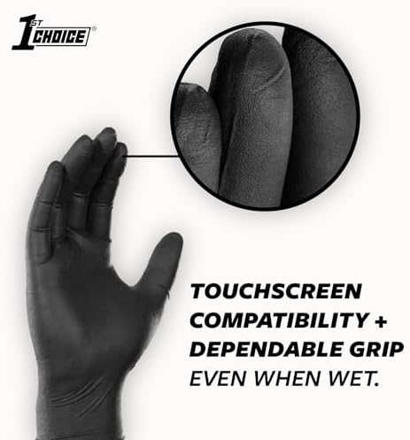 1st Choice Nitrile Gloves 5 Mil Black XL