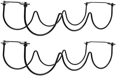 BIUDECO 2pcs Wrought Iron Wine Racks Black