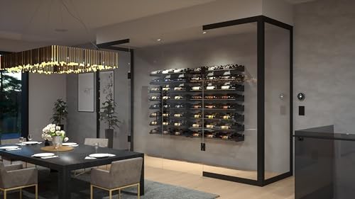 Ultra Wine Racks Showcase Cascading Row - Black Metal