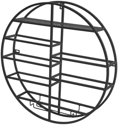 FOGGBET 4 Tier Metal Wine Rack with Glass Track