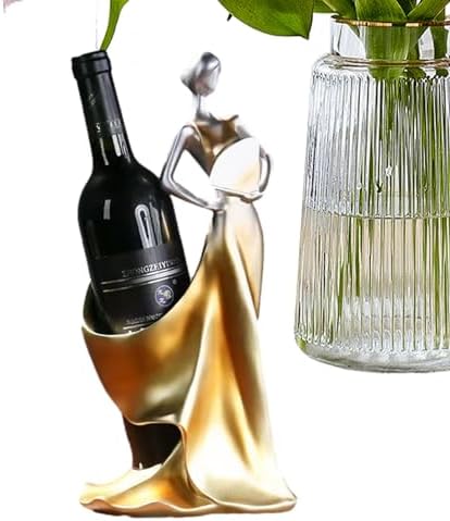 Resin Wine Bottle Holder with Dancing Girl Decor