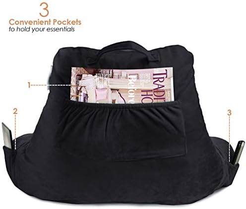 Nestl Reading Pillow with Laptop Desk - Black