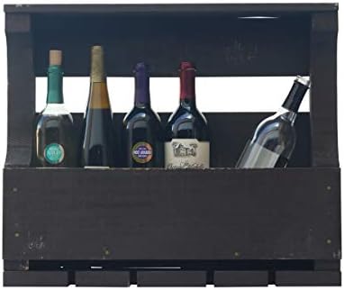 American WineKraft Rustic Wood Wall Wine Rack 6 Bottle