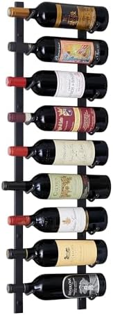 Wine Enthusiast NFINITY 9 Bottle Wall Mounted Wine Rack Black