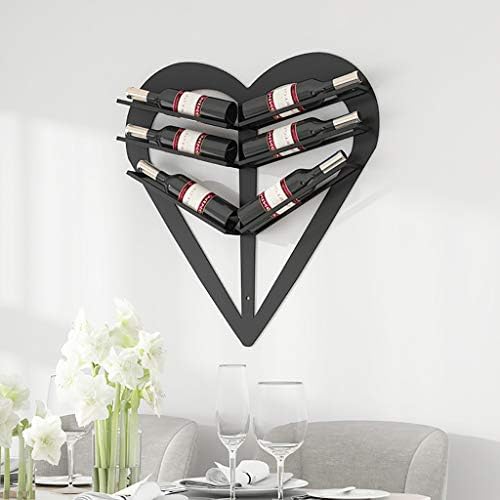 Wall-Mounted Wine Rack for 6 Bottles - Wrought Iron Design White