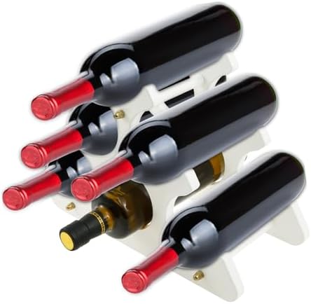 ZLHETWT Freestanding Wine Rack Holds 6 Bottles