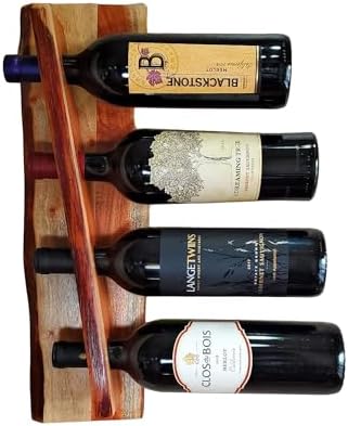 Featherlee Wall Mount Wine Rack for 4 Bottles