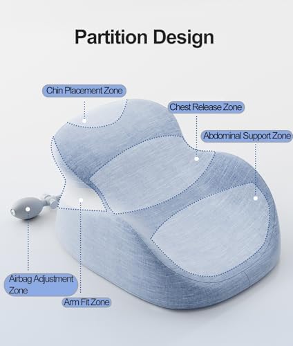 WAHHWF Face Down Pillow with Memory Foam and Removable Cover