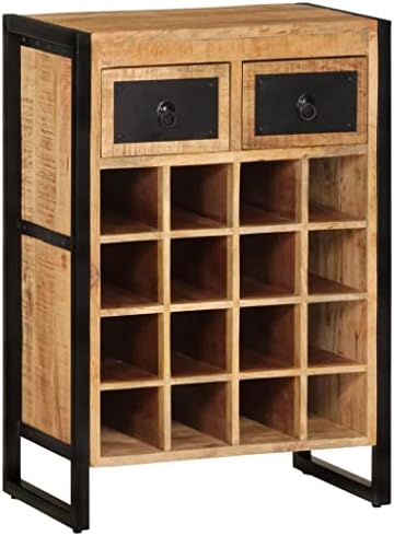 THOYTOUI 16-Bottle Freestanding Wine Rack with Drawers