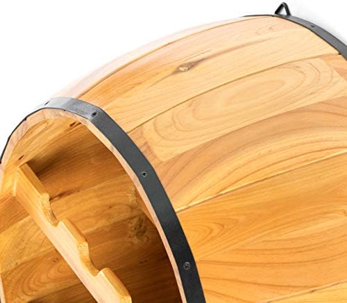 Vintiquewise Wooden Hanging Wine Barrel Wine Rack