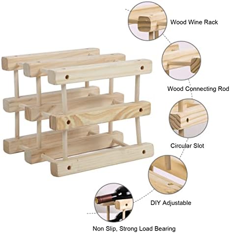 Pssopp Freestanding Wine Rack with 3 Tiers