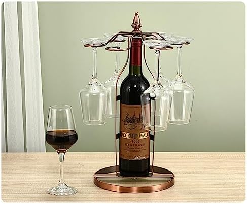 CdyBox Bold Iron Wine Rack with Skidproof Base