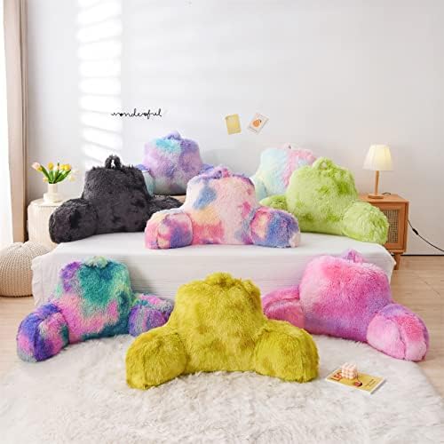 A Nice Night Faux Fur Reading Pillow with Carry Handle