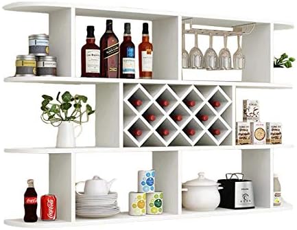 ZJDYDY Wall-Mounted Wine Rack - 3 Layer Wooden Storage Shelves