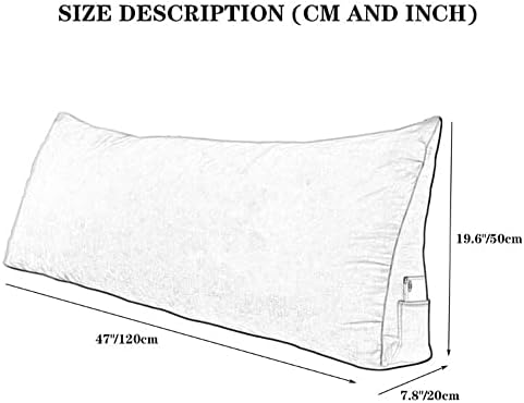 ZZYK Soft Linen Reading Pillow with Detachable Cover