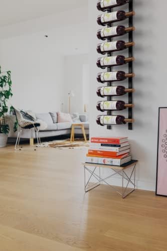 Premium Matte Black Wall Mounted Wine Rack - 24 Bottles